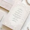 Invitaciones personalizadas, textura impresa en relieve de lámina de oro lujosa hecha a mano, invitaciones de boda y tarjetas de felicitación en relieve recubiertas de moda