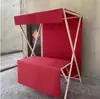 Andamio de actividad de madera para puesto de mercado puesto de noche carrito de exhibición de tela estante plegable para exteriores estante de exhibición de bocadillos