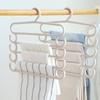 Percha de Plástico Engrosada, Estante Creativo para Pantalones de Almacenamiento Multicapa para el Hogar, Perchero Multifuncional de Cinco Capas para Secar Ropa