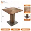 Restaurante chinês pequeno mesa de jantar cor de noz mesa minimalista moderna mesa de café loja de café refeição bonita refeição simples mesa longa cadeira estofada