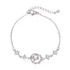 Pulsera Planeta Piedra Lunar para Mujer Lujo Ligero Nicho Exquisita Gama Alta Pulsera para Novia 2023 Nuevo Regalo Mayoreo