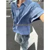 Camisa polo negra de manga corta con cuello y diseño hueco para hombre, camiseta fina de verano transpirable, hombro normal, manga de tres cuartos para pareja