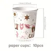 Nuevos Platos de Papel y Vasos de Papel Estilo Vaquero Occidental Rosas de Amazon Vajilla Desechable Decoración para Fiesta Festiva Pancarta Mantel