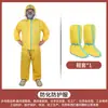 Traje de protección química, de dos piezas, de cuerpo completo, resistente a ácidos y álcalis, para experimentos químicos, ropa de trabajo resistente a la corrosión, totalmente cerrado, para pintura en aerosol y protección contra sustancias tóxicas