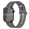 Para Banda de Apple Watch iwatch Color Único y Doble Hebilla de Rayo de Silicona Correa Ultra applewatch 1-8