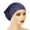 Novo Chapéu Étnico de Cor Sólida com Strass Quente 2025 para Mulheres Primavera, Verão, Outono e Inverno Chapéu Pulôver Versátil
