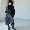 Conjunto de primavera y otoño para niñas 2026 nuevo y elegante chaqueta corta de cuero estilo coreano y pantalones de traje conjunto de dos piezas para niños mayores