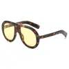 Nuevas Gafas de Sol Ojo de Sapo de Montura Grande, Gafas de Sol Personalizadas, Gafas Retro Europeas y Americanas, Anti-UV, Gafas de Sol de Moda de Alta Gama para Mujer