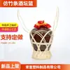 Cesta de Vinho de Rattan Sintético Artesanal em Vários Tamanhos 1kg 2kg 3kg 2.5kg 5kg Cesta de Vinho Trançada para Garrafas de Bebida