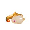 Nuevo anillo de conejo de jade para mujer, diseño simple y elegante, exquisito anillo para dedo índice retro a la moda que combina con todo, joyería