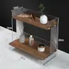 Estante para tazas, estante de almacenamiento, organizador de tazas de té para mesa, portahojas de té de escritorio, organizador de tazas de café, estante para bocadillos