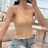 Verano Nuevo Seda de Hielo Sin Costuras Hermoso Espalda Tirantes Chaleco Cinturón Almohadilla para el Pecho Copa de Una Pieza Fija para Mujer Envoltura de Pecho Ropa Base Combinable