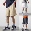 Calças curtas masculinas estilo Hong Kong, da moda, da moda, para o verão, soltas e preguiçosas, casuais, para jovens, populares, retas, esportivas