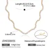 Joyería Transfronteriza Europea y Americana Cadena de Acero Inoxidable Chapada en Oro de 18K con Strass Ola Joyería de Lujo Ligero Nicho Accesorios de Cadena en Capas En Stock Venta al por Mayor