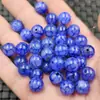 Ágata de semilla de hielo cuentas redondas Cuentas sueltas de jade Calcedonia azul de semilla de hielo cuentas de 10 mm pulsera DIY accesorios para collar cuentas