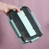 Lancheira portátil separada para estudantes com utensílios de mesa, aquecimento por micro-ondas, plástico, para trabalhadores de escritório, grande capacidade, lancheira com quatro compartimentos