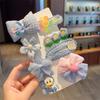 Grampo de cabelo infantil de pelúcia para outono e inverno, acessórios de cabelo de amor, flores de lã não machucam o cabelo, grampo de cabelo com laço fofo tudo incluído, adorno de cabeça