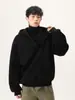 Sudadera con capucha de estilo americano de dos piezas falsas con cuello en V profundo para hombre, Chaqueta de manga larga de estilo perezoso de otoño, Sudadera versátil casual para pareja