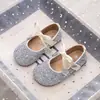 Zapatos de Princesa para Niñas 2026 Nuevo Modelo Zapatos de Cristal con Lentejuelas de Primavera para Niños Lindos y Cómodos Zapatos de Cuero para Niña con Lazo