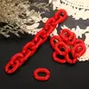 Cadena acrílica de 18*24 mm, color, anillo abierto en forma de U, bolsa de cadena de plástico, cadena para teléfono móvil, accesorios para joyería DIY