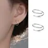 Pendientes de Aro Espiral de Plata de Ley S925 Seleccionados Cuidadosamente con Circonitas para Mujer, Pendientes de Nicho de Gama Alta Microincrustados, Aros Amigables con los Oídos, Populares en Xiaohongshu