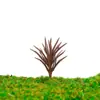 Marco de árbol Bush incorrecto A marco de árbol ambiental modelo de plástico decoración de fondo modelo modelo de paisaje de jardín tronco de hoja plateada