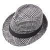 Gorro cálido de lana con ala deformada para personas de mediana edad y mayores, estilo británico, estilo retro, a cuadros, estilo jazz europeo y americano, para otoño e invierno.