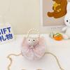 Bolso para niños, elegante y bonito bolso cruzado para niñas, bolso de princesa portátil con perlas, mini monedero de peluche para niñas pequeñas