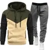 2025 Nueva Sudadera para Hombre de Venta Caliente en Comercio Exterior Moda Juvenil Casual Deportiva Sudadera con Capucha de Contraste Conjunto Superior