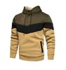 Sudadera con capucha de moda para hombre Otoño 2026, bloques de color, traje deportivo para correr al aire libre, sudadera holgada de manga larga