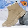 Botas Martin Gruesas Forradas Cálidas para Hombre Otoño/Invierno 2026 Casual Súper Suaves Estilo Antiguo Genuinas Antideslizantes para Exterior Zapatos de Hombre