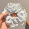 Goma para el pelo de alta gama estilo coreano para mujer, scrunchie con lazo de encaje, cuerda para moño de pelo linda, accesorio para el pelo versátil