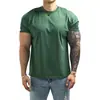 Camiseta Deportiva de Entrenamiento Casual Versátil Nueva de Verano Color Sólido Básica Ajustada Transpirable Oversize Top