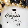 Pegatinas de Pared para Fiesta de Temporada de Graduación Transfronteriza Decoraciones de Arco de Ceremonia de Graduación Pegatinas Decorativas para Fiesta Logo Autoadhesivo PVC