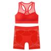 Nueva Llegada Traje Deportivo de Fitness Yoga Calado Tipo Espalda Hermosa Transpirable Absorbe el Sudor Ropa Interior Shorts Planos de Cintura Alta Mujeres