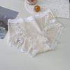 Ropa interior bacteriostática de algodón puro para mujer 10A Ropa interior de encaje puro para mujer Malla de cintura media sin costuras Calzones dulces para mujer