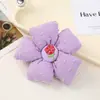 Nueva Flor de Algodón de Colores Dulces Flor de Pompón Estéreo de Cinco Pétalos Accesorios para el Cabello DIY Accesorios para Ropa Accesorios de Broche Flores
