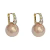 Brincos de Moda Luxo Leve Estilo Francês Versátil Zircônia Pérola para Mulheres com Design Simples Único Atacado