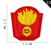 Etiqueta de Bordado Computarizado Yuanda Coca Cola Hot Dog Paleta Adhesivo de Tela Bordado Adhesivo de Tela Accesorios de Ropa Adhesivo Bordado Parche Adhesivo