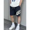 Novos Shorts Esportivos Masculinos com Patch de Boca de Tubarão, Calças de Cinco Pontos Largas, Shorts Casuais da Moda para Praia, Calças Esportivas de Basquete