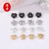 Relleno de Oro de 14K Conservación del Color Hoja de Loto Separador Joyería Cuentas de Cristal Cuentas Sueltas Pulsera Collar Accesorios Hechos a Mano DIY Accesorios