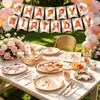 En Stock Artículos para Fiesta de Cumpleaños Temática de Ponis Vajilla Desechable Platos de Papel Vasos de Papel Banderines Globos Decoraciones para Eventos