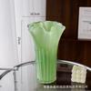Ornamentos de vaso de vidro de repolho simples moderno Sala de estar simples Mesa de jantar Modelo de sala de jantar Conjunto de flores Decoração macia de vidro de arranjo de flores