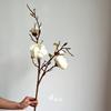 Tacto Realista PU Flor de Magnolia Grande Flor Artificial Decoración para el Hogar Sala de Estar Atrezzo Accesorios para Fotos Arreglo de Boda Flor Artificial