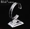 Soporte de Exhibición para Relojes Soporte para Pulseras Forma de Anillo C de Plástico Estante de Plástico Acrílico Blanco Transparente para Relojes de Pulsera Mecánicos
