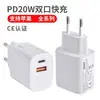 Carregador de tomada PD 20W porta C para celular certificação CE padrão europeu plugue de carregamento rápido flash carregador PD