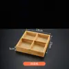 Creativo Plato de Nueve Compartimentos para Restaurantes Comerciales de Hot Pot, Restaurantes de Barbacoa, Bandejas de Carne y Verduras, Bandejas de Madera de Bambú, Platos Divididos