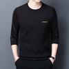 Suéter de terciopelo alemán para hombre 2024 otoño e invierno nuevo para hombres de mediana edad cuello redondo terciopelo de doble cara camiseta base manga larga suéter para hombre lote