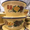 Souvenir Vintage Nostálgico Tazón de Esmalte para Pastel Tazón para Manteca con Tapa Cuenco de Esmalte Suministro Directo del Fabricante Al Por Mayor en Stock