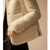 Chaqueta de tweed de lana de alta calidad, elegante y con estilo, nueva moda de otoño 2026 para mujer, estilo corto blanco